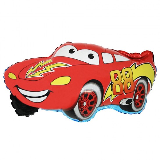 Folinis balionas raudonas automobilis