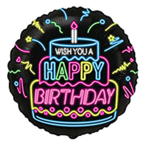 Folinis balionas Wish You Happy Birthday