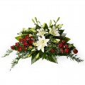Mourning bouquets and wreaths