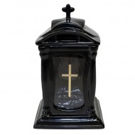 Juoda keramikinė kapų žvakidė Juoda keramikinė kapų žvakidė