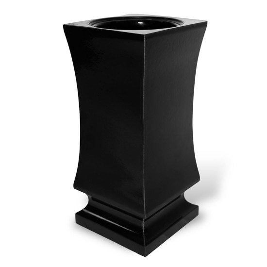 Black mourning vase