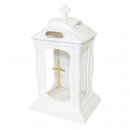 Kapų žvakidė, balta, keramikinė