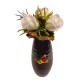 Muilo gėlių kompozicija pailgoje keramikos vazoje