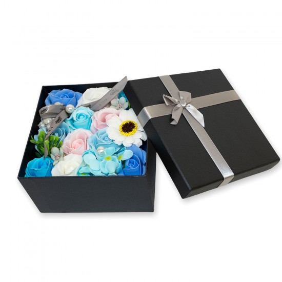Muilo gėlės dovanų dėžutėje BLUE