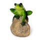 Frog on the stone figurine 