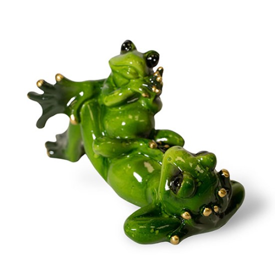 Two frogs on rest