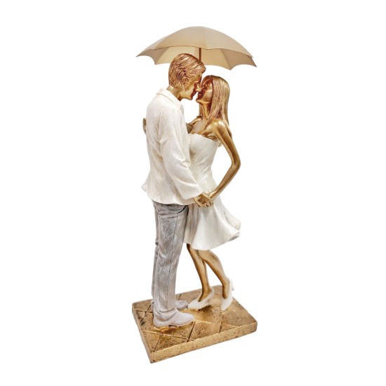 Pora, bučinys stovint po skėčiu, balta, 38cm