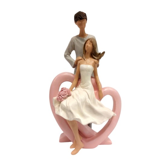 Pora sėdinti ant širdelių, keramikinė figūrėlė, 24cm
