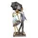 Pora,  susikibusi rankomis po skėčiu, pilka,38cm