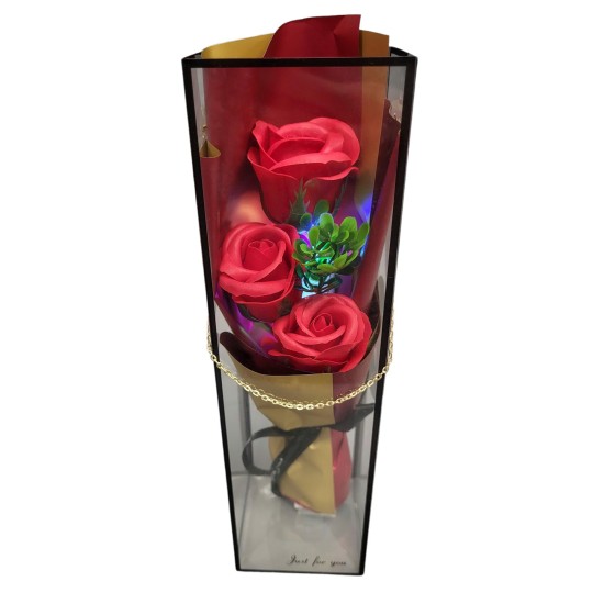 Muilo rožių kompozicija su lemputėmis "Just for you" 