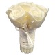 Aroma candle roses bouquet, burgundy, 19 cm.
