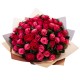50 raudonų rožių miksas