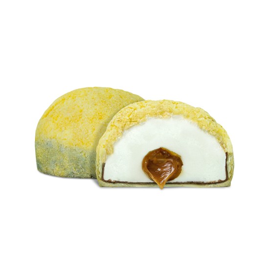  Zefyrai su karamelės įdaru, jogurtiniu glaistu ir mangais, 100 g