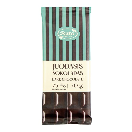 Juodasis šokoladas (75 %), 70 g