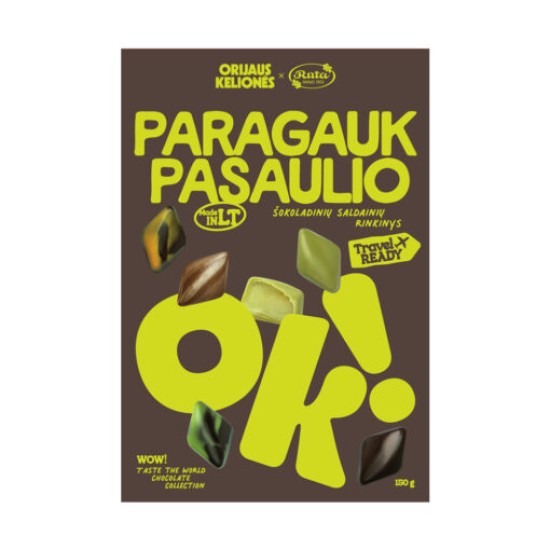 Šokoladinių saldainių rinkinys ORIJAUS KELIONĖS®, 150 g