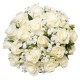 Nuotakos puokštė iš smulkių baltų rožių
