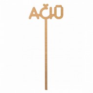 Medinis užrašas „Ačiū“