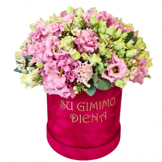 Gėlių dėžutė su eustomomis „Sofija“