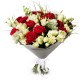 Rožių ir eustomų puokštė „Liepa“