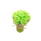 Aromatinė žvakė rožių puokštė, žalsva,17 cm.